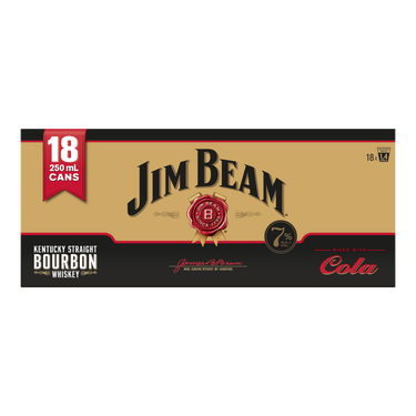 Jim Beam Gold 7% 18 Pack Cans 250ml