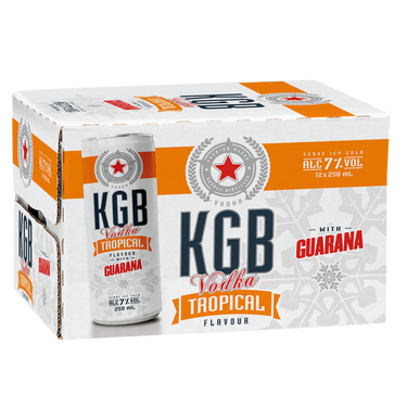 KGB Tropical Guarana 7% 12 Pack Cans 250ml