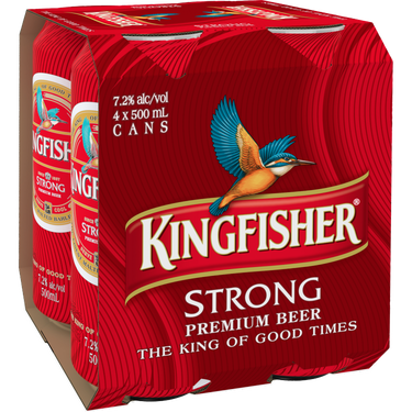 Kingfisher Strong 4 Pack Cans 500ml