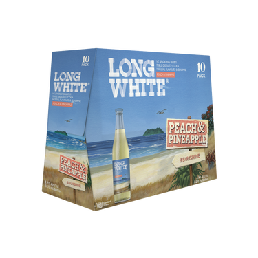 Long White Vodka Peach & Pineapple 4.8% 10 Pack Bottles 320ml