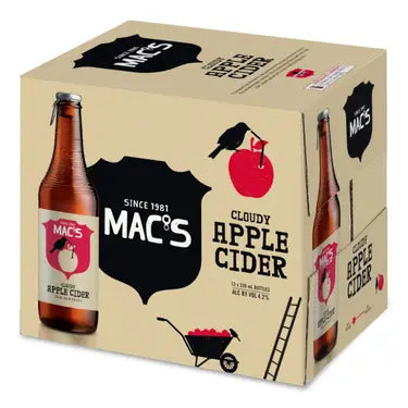 Macs Cloudy Apple Cider 4.2% 12 Pack Bottles 330ml
