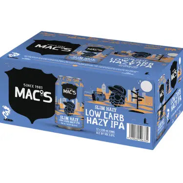 Macs Slim Hazy Low Carb IPA 12 Pack Cans 330ml
