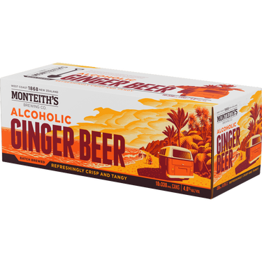 Monteiths Ginger Beer 10 Pack Cans 330ml