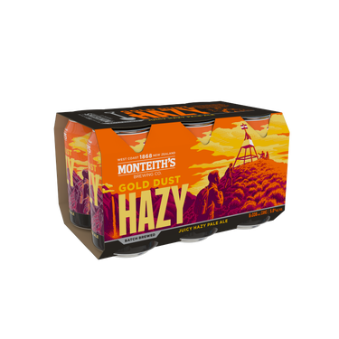 Monteiths Gold Dust Hazy Pale Ale 6 Pack Cans 330ml