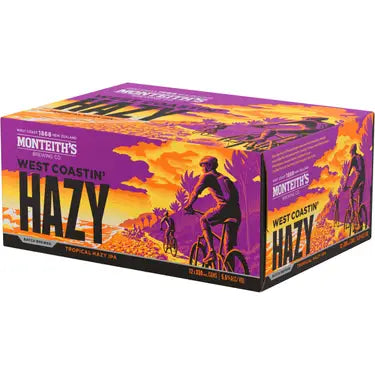 Monteiths West Coastin Hazy IPA 12 Pack Cans 330ml