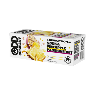 Odd Company Vodka Pineapple & Passionfruit 6% 10 Pack Cans 330ml