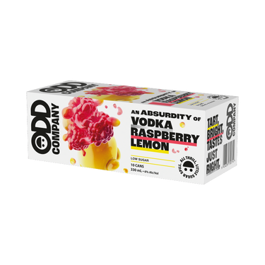 Odd Company Vodka Raspberry & Lemon 6% 10 Pack Cans 330ml