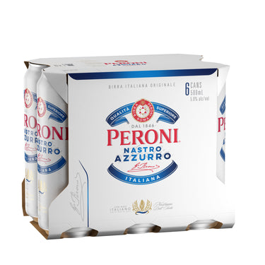 Peroni Nastro Azzuro 6 Pack Cans 500ml