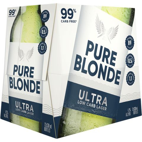Pure Blonde Ultra Low Carb 12 Pack Bottles 330ml