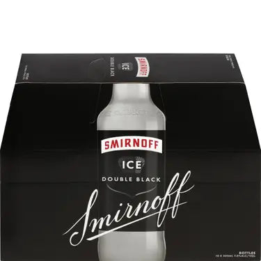 Smirnoff Ice Double Black 7% 10 Pack Bottles 300ml