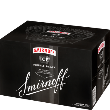 Smirnoff Ice Double Black 7% 12 Pack Cans 250ml