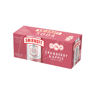 Smirnoff Soda Vodka Cranberry Apple 5% 10 Pack Cans 330ml