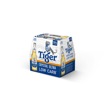 Tiger Crystal Ultra Low Carb 12 Pack Bottles 330ml