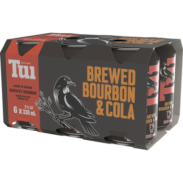 Tui Bourbon & Cola 7% 6 Pack Cans 330ml