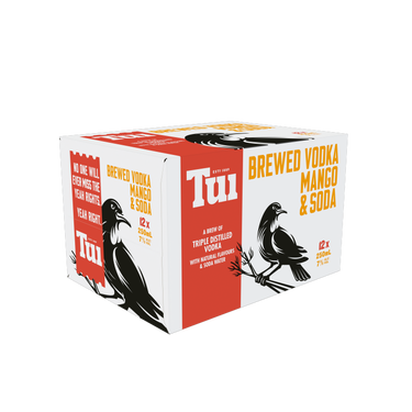 Tui Vodka Mango & Soda 7% 12 Pack Cans 250ml