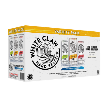 White Claw Variety 4.5% 10 Pack Cans 355ml