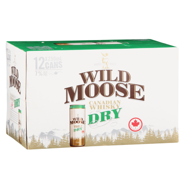 Wild Moose & Dry 7% 12 Pack Cans 250ml