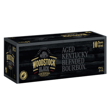 Woodstock Black Bourbon & Cola 7% 10 Pack Cans 330ml