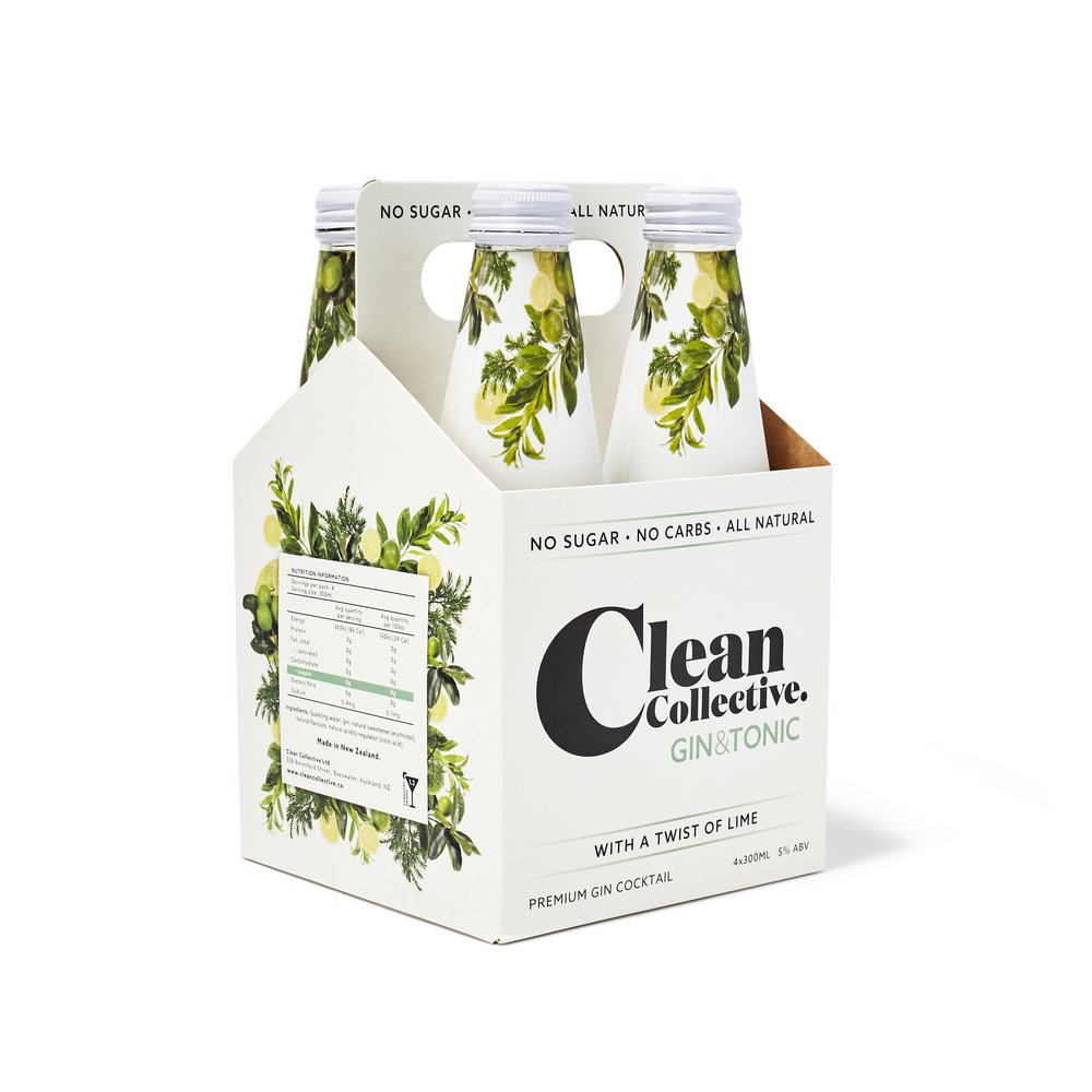 Clean Collective Gin&Tonic 4pk 300ml btls – Liquor Star Online