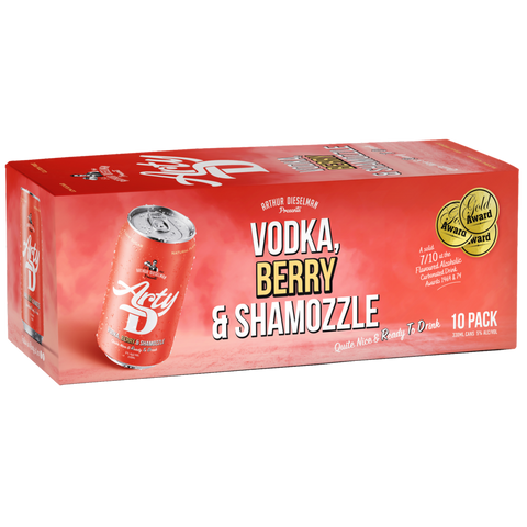 ARTY D Vodka, Berry and Shamozzle  10Pk Cans