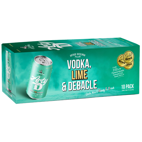 ARTY D Vodka, Lime &amp; Debacle  10Pk Cans