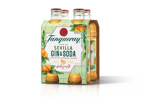 Tanqueray Sevilla Gin&amp;Soda 4pk 275ml btls